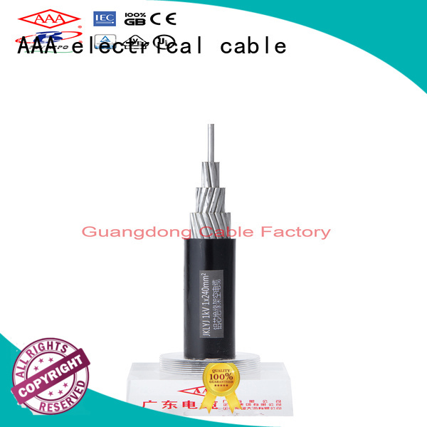 geographical aerial bunched cable high mechanical strength