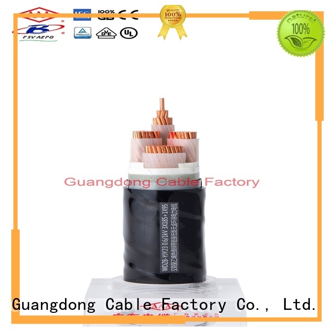 AAA fire resistant halogen free cable factory supply for customization